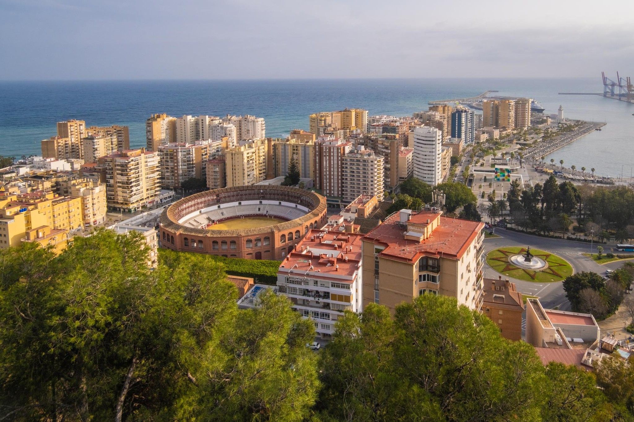 Foto aérea de la ciudad de Málaga